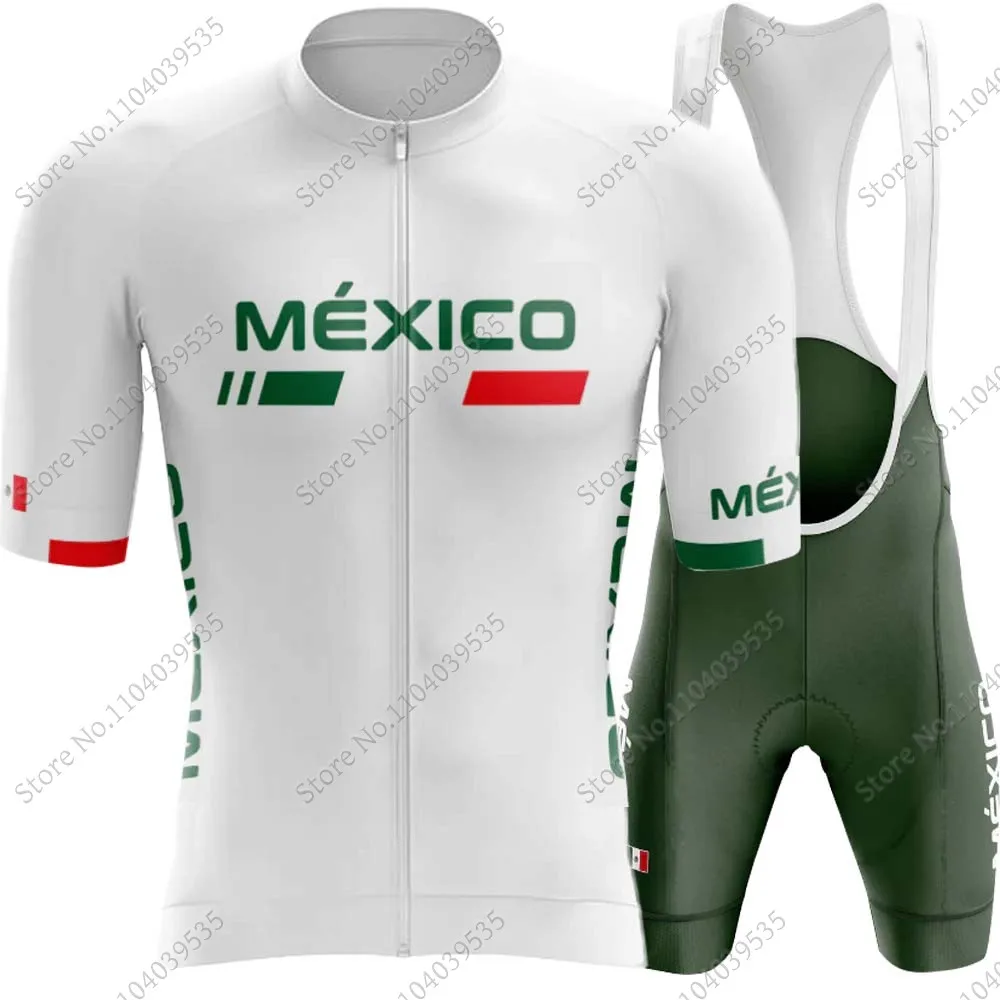 Mexico 2025 Cycling Jersey Set Summer Mexican Men Clothing Road Bike Shirts Suit Bicycle Bib Shorts MTB Ropa Maillot - Image 2