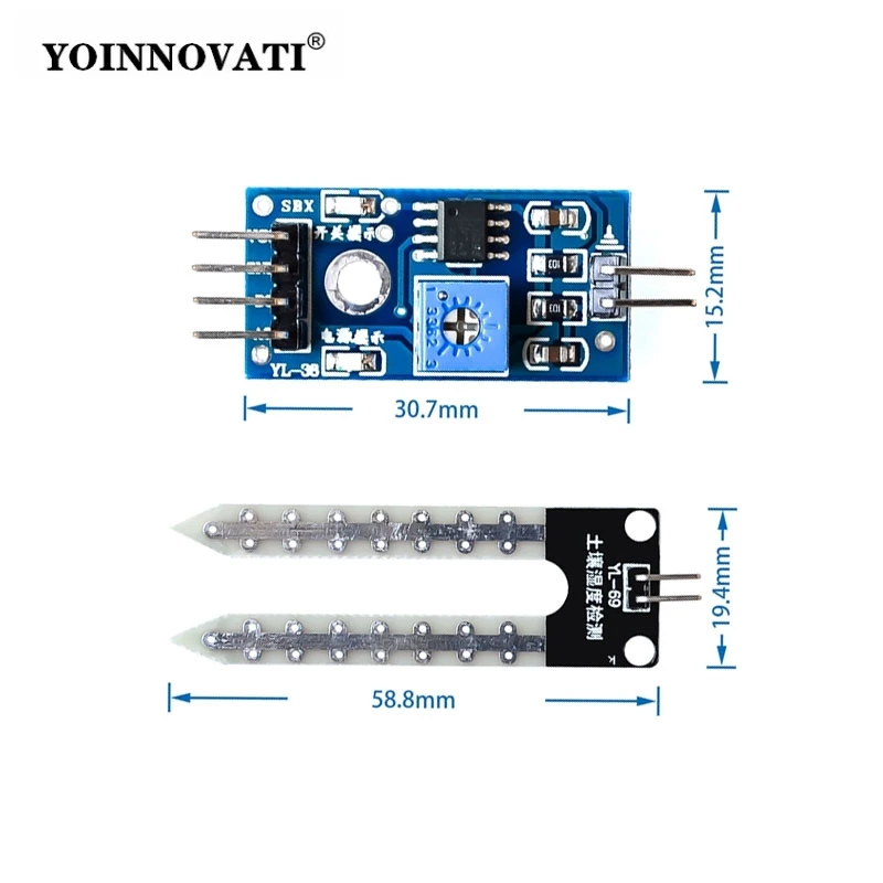 1pcs LM393 Smart Electronics Soil Moisture Hygrometer Detection Humidity Sensor Module Development Board DIY Robot Smart Car