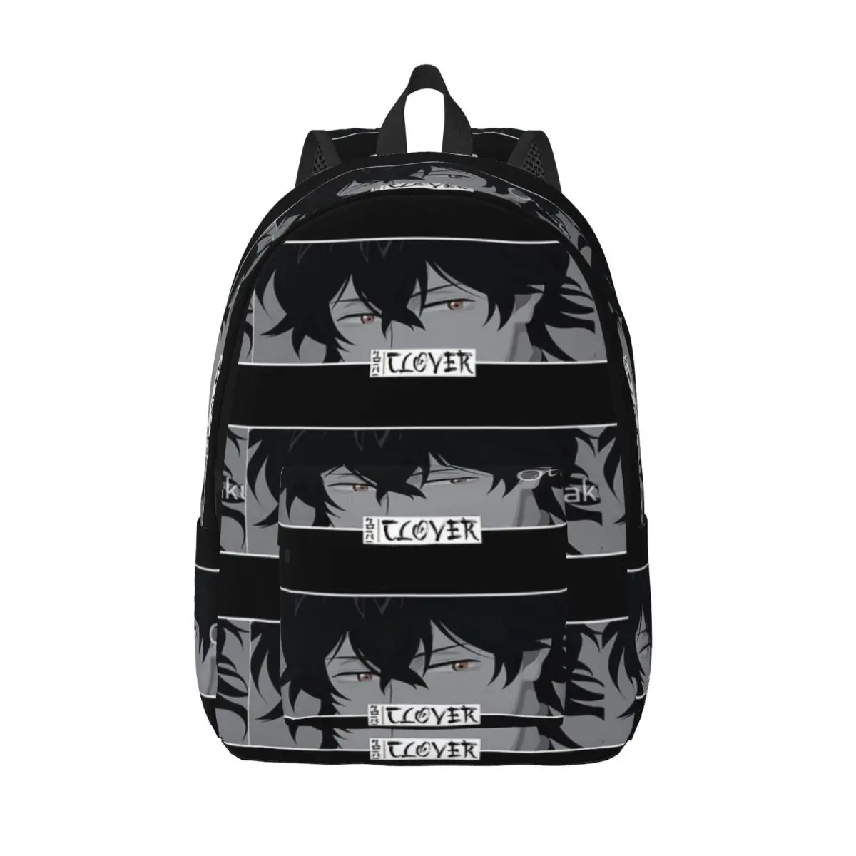 

Клевер аниме глаза монохромный японский уютный манга простой и стильный рюкзак холст рюкзак сумки для женщин