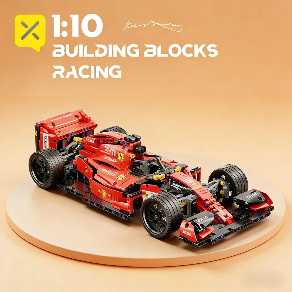 

KAVOWORLD 1:10 Scale Racing Supercar Building Blocks Kit 1137pcs DIY Technical Car Bricks Set for Adults Hobby Collection Gifts