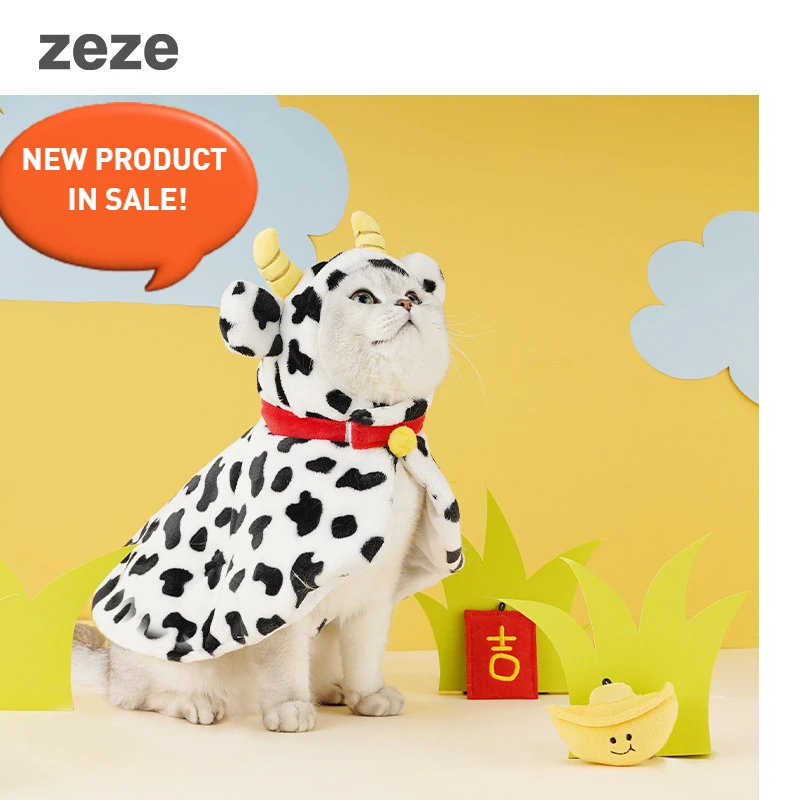 

Zeze @ Winter Warm Fleece Thickened Cape for Cats and Dogs, Windproof Cape, Chinese Famous Brand, Small Dog Accessories