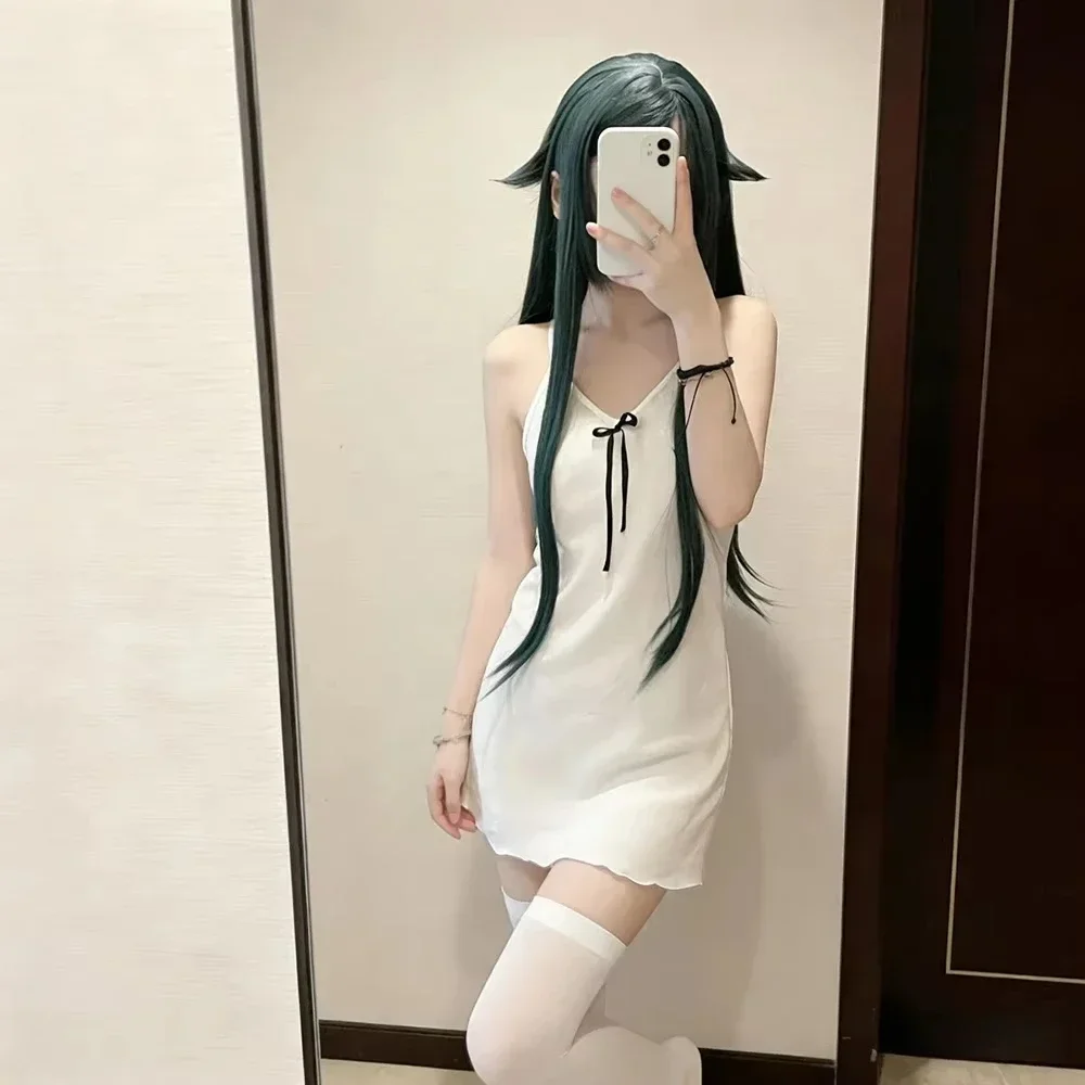 Costume de Cosplay Anime The Song of Saya Saya pour femmes, robe de nuit blanche, jupe camisole, vêtements de carnaval d'été