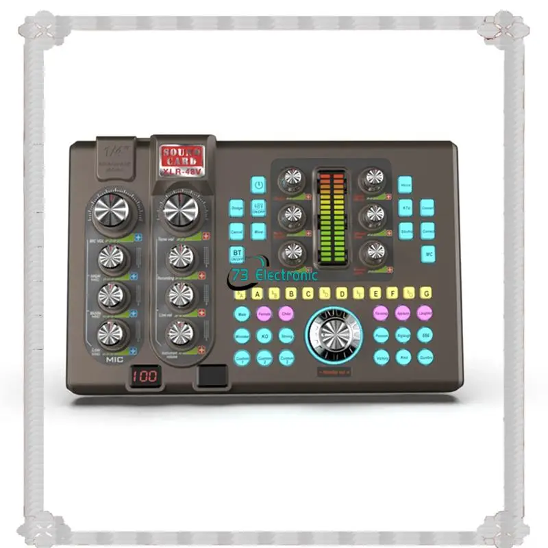 24-Hour Delivery SK80 Sound Card Bluetooth Stereo Five-Channel Audio Sound Card For Outdoor Live Broadcast With Singing Function