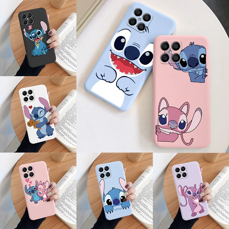 Case For Honor X8 4G X 8 5G X6 Back Cover Cute Love Stitch Protect Soft Cover Silicone Cartoon Funda For Honor X6 HonorX8 Capa