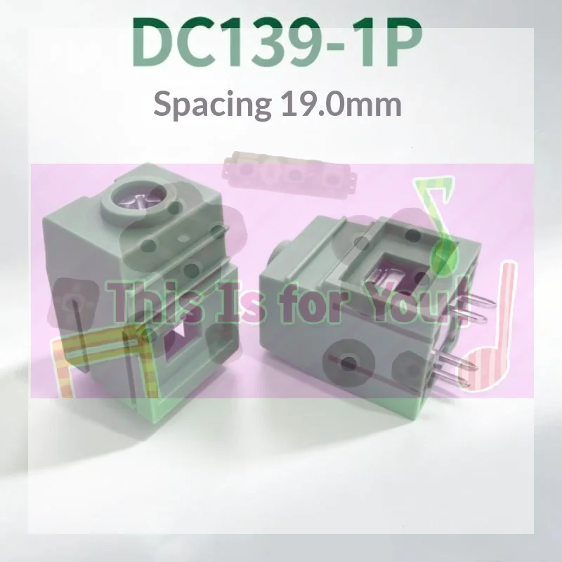 【MA】DC139 1P 19mm‑Pitch Green PCB Screw Terminal Block, Insulated CCC SGS CE For Industrial Wiring