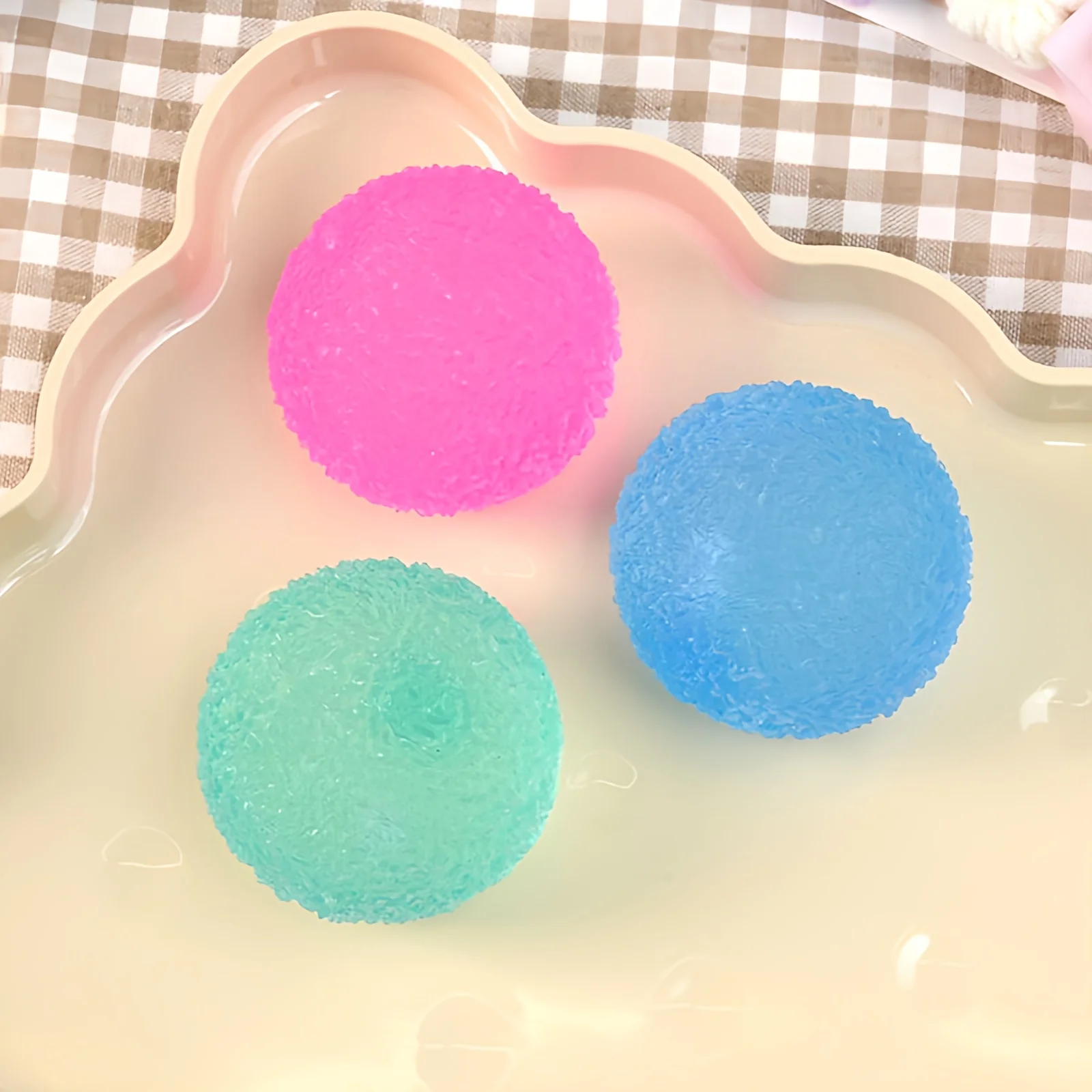 Squishy Ice Ball Maltose Fidget Toy Soft Multicolor Texture Pinch Pop Fidget Toys Slow Rebound Push Stress Relief Sensory Toy