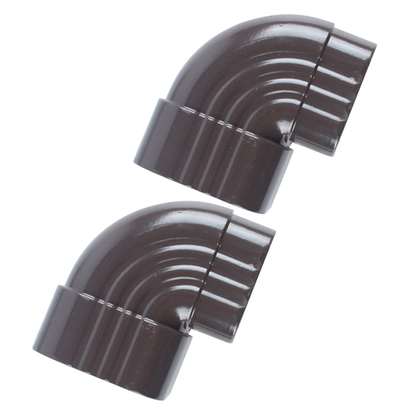 2Pcs Rain Gutter Downspout Elbow 90 Degree Aluminum Alloy Connector Efficient Water Drainage Extension for Roof