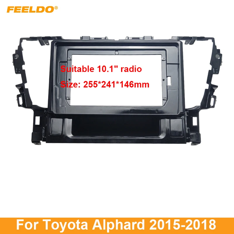 

FEELDO Car Audio Radio 2DIN Fascia Frame Adapter For Toyota Alphard 10.1" Big Screen DVD Player Dash Fitting Panel Frame Kit