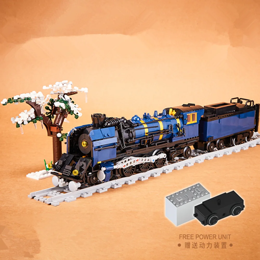 Technical Orient Express Railway Station Anniversary Locomotive Train Railroad Track Building Blocks Model Bricks Toy Gift Boys