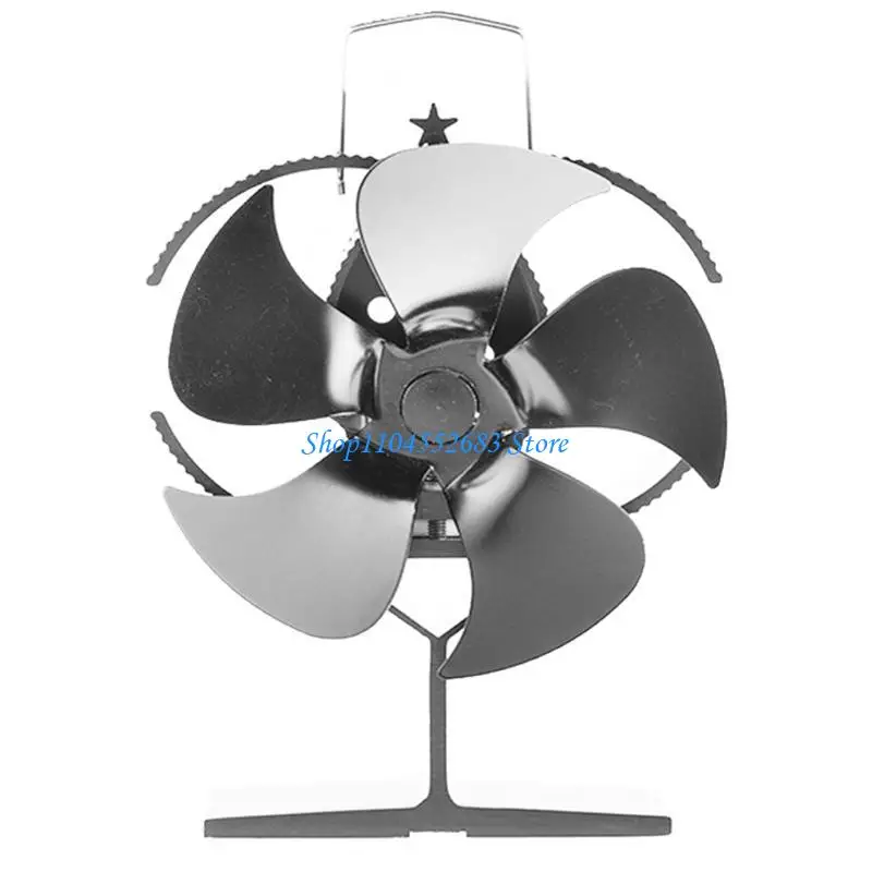 

Y6GD Log Stove Fan Quiet with 5 for Ideal Gift For Your Home Family