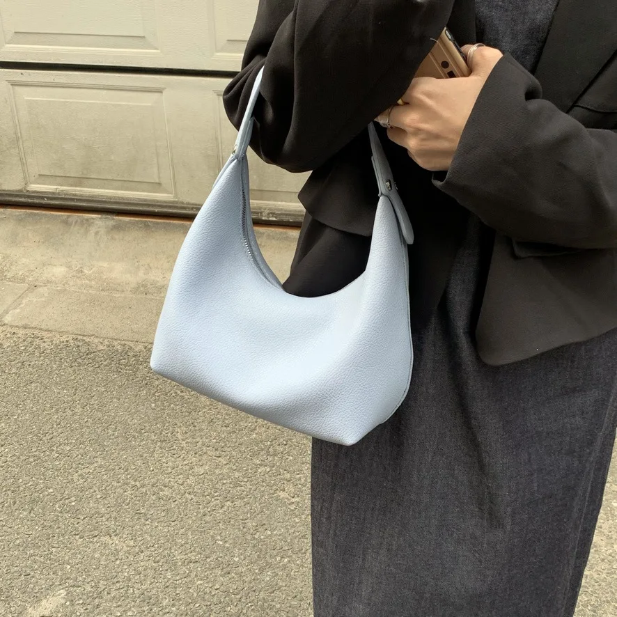 

Fashion Trend Ladies' Underarm Shoulder Bag 2023 New Handbag Korean Style Commuter Simple High Quality PU Soft Leather Hobo Bag