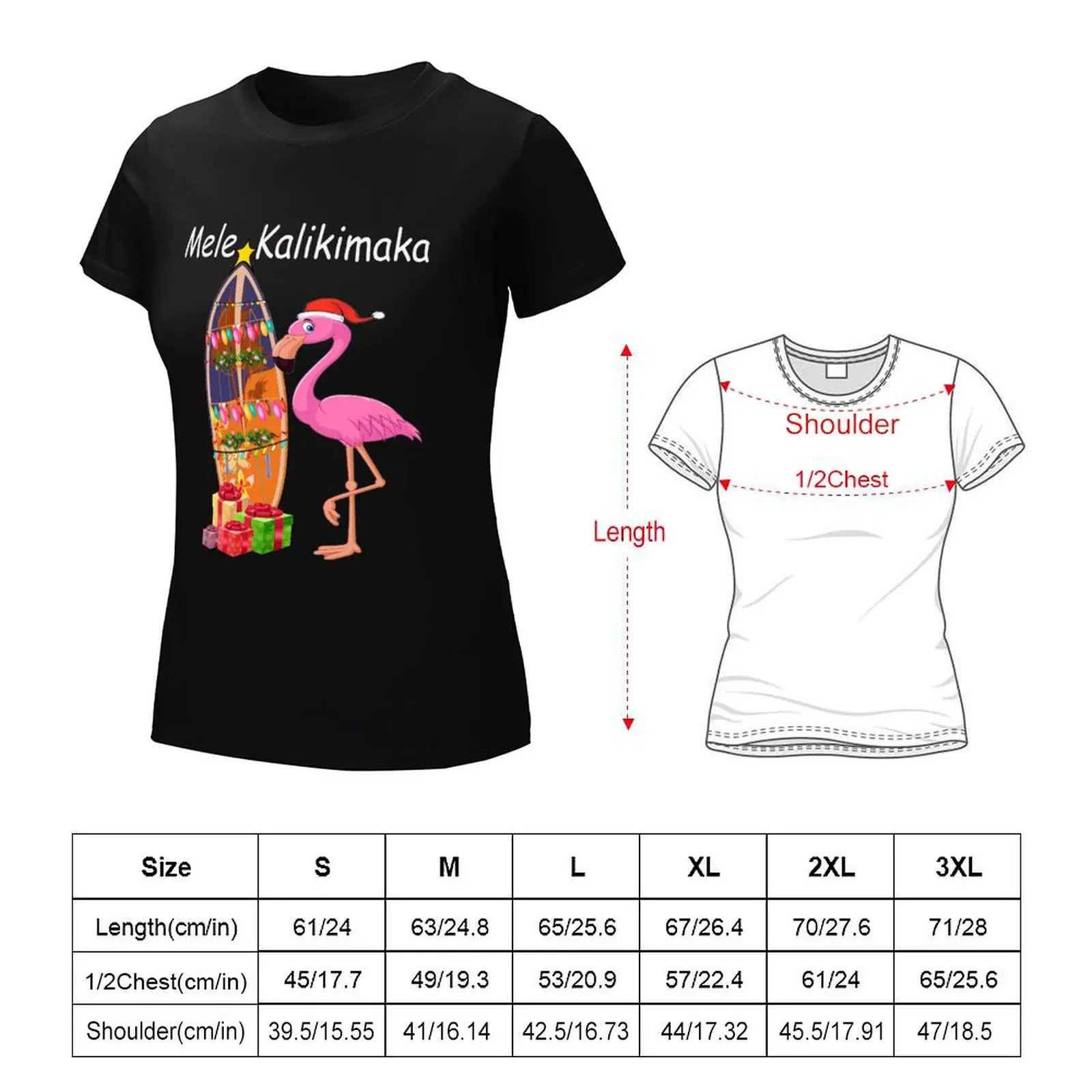 Mele Kalikimaka Flamingo Christmas Hawaiian Hawaii T-Shirt Aesthetic clothing animal print shirt for girls cotton t shirts Women