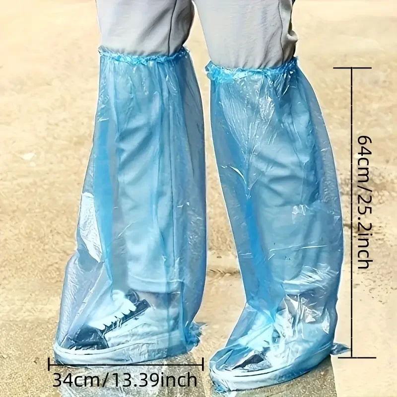 20/50PCS Random Color Transparent Waterproof Boot Covers - Transparent PVC Non-Slip Shoe Covers, Suitable for Rainy Days, Mud, Snow - Essential for Construction, Gardening, Farming, and Travel - Easy-to-clean material (1 pack contains 10 pieces)