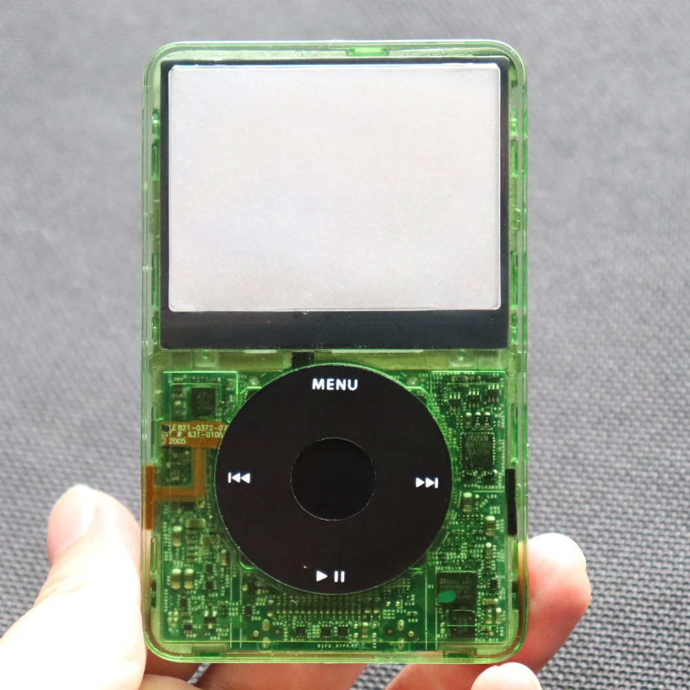 Transparente Frontplatte mit Mittelknopf für iPod Video 5. Generation 30GB 60GB 5.5. Generation 30GB 80GB Kunststoffgehäuse – Detail 8