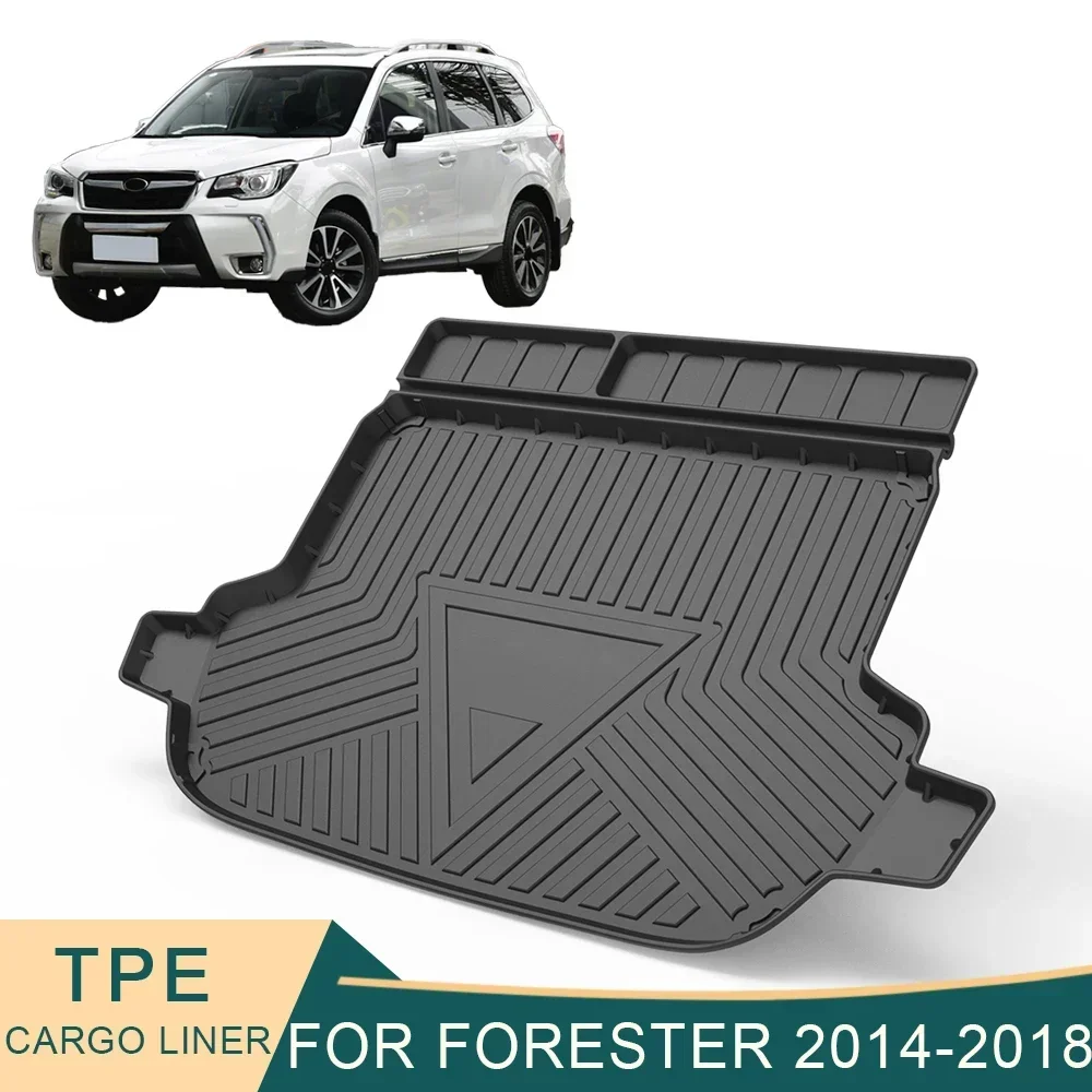 For Subaru Forester SJ 2014-2018 Auto Car Cargo Liner All-Weather TPE Non-slip Trunk Mats Boot Tray Carpet Interior Accessories