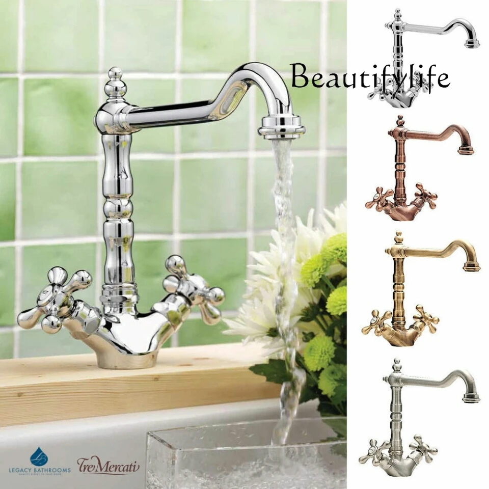 

Bathroom, basin faucet, retro style, Italian Aegean Sea, single hole mixed faucet