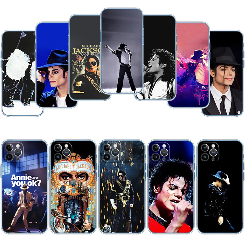 M-Michaels J-Jacksons Transparent Phone Case for Samsung Galaxy A04 A04S A14 A23 A34 A54 M23 M33 M52 M53