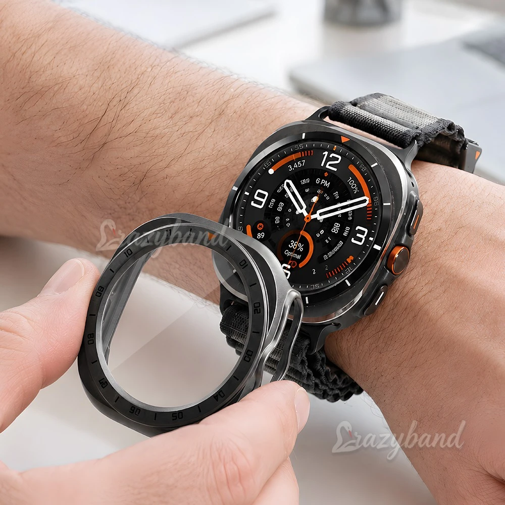 Funda de PC + Cristal para Samsung Galaxy Watch Ultra 2, Protector de Pantalla de Vidrio Templado, Funda Rígida Hueca de PC, Cubierta para Galaxy Watch Ultra 2026