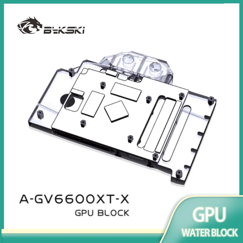 

Блок графического процессора Bykski A-GV6600XT-X для графической видеокарты GIGABYTE Radeon RX 6600 XT EAGLE с водяным охлаждением/полная крышка/медный радиатор