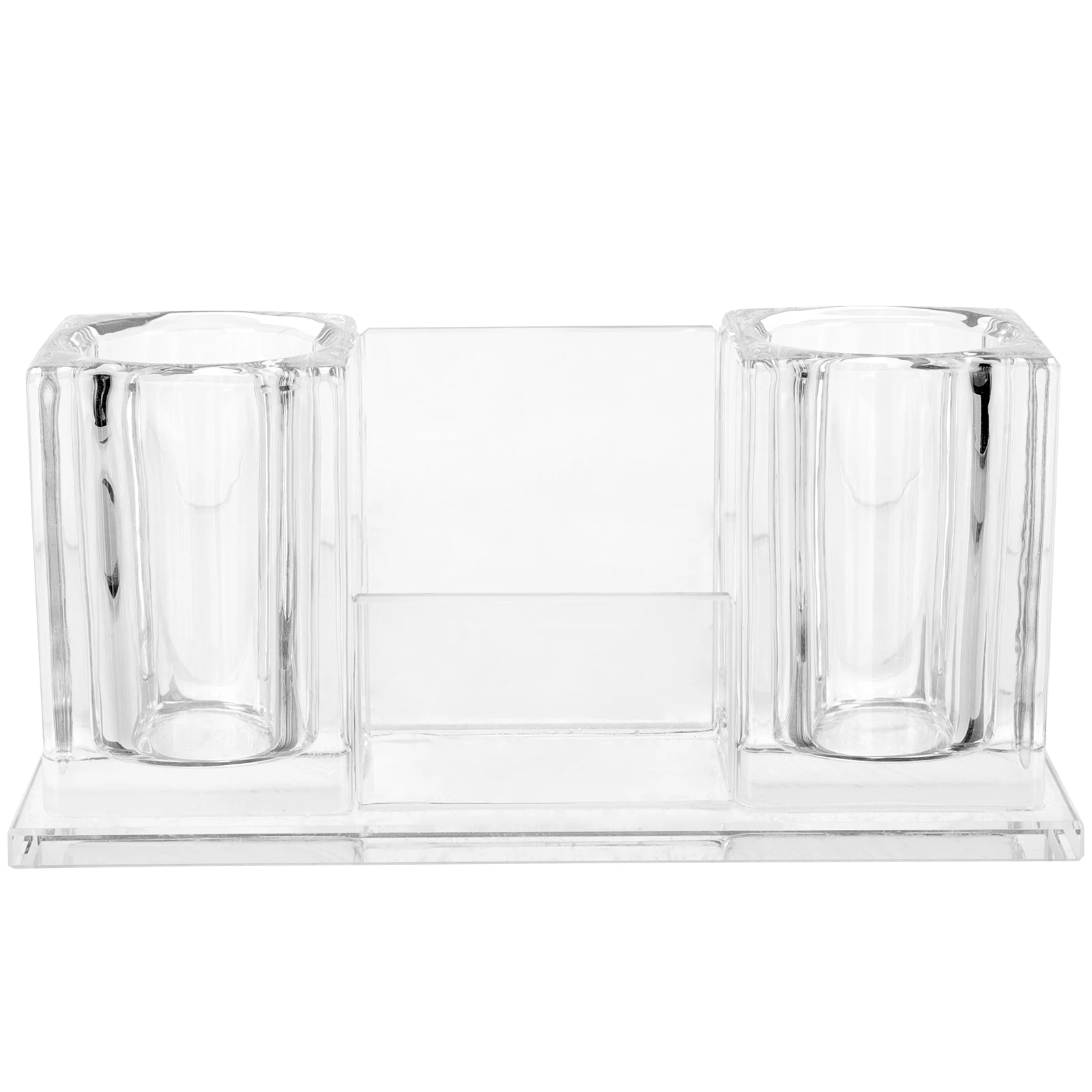 Crystal Microphone Stand Acrylic Desktop Holder Stable Wireless Tabletop Mic Base for KTV Home Studio Broadcasting