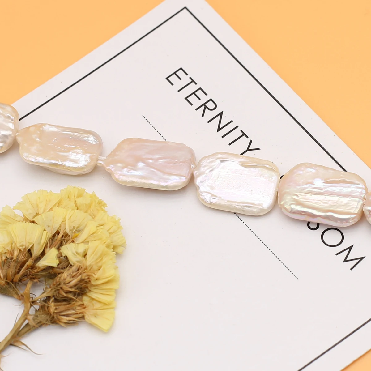 100% Natural Freshwater Pearls Baroque Rectangular Beads High Quality Jewelry Making DIY Bead Accessories 15-22mm