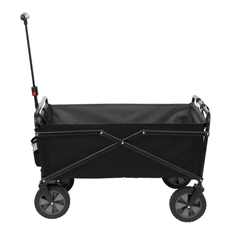 Seina Compact Outdoor Folding Utility Wagon, Black