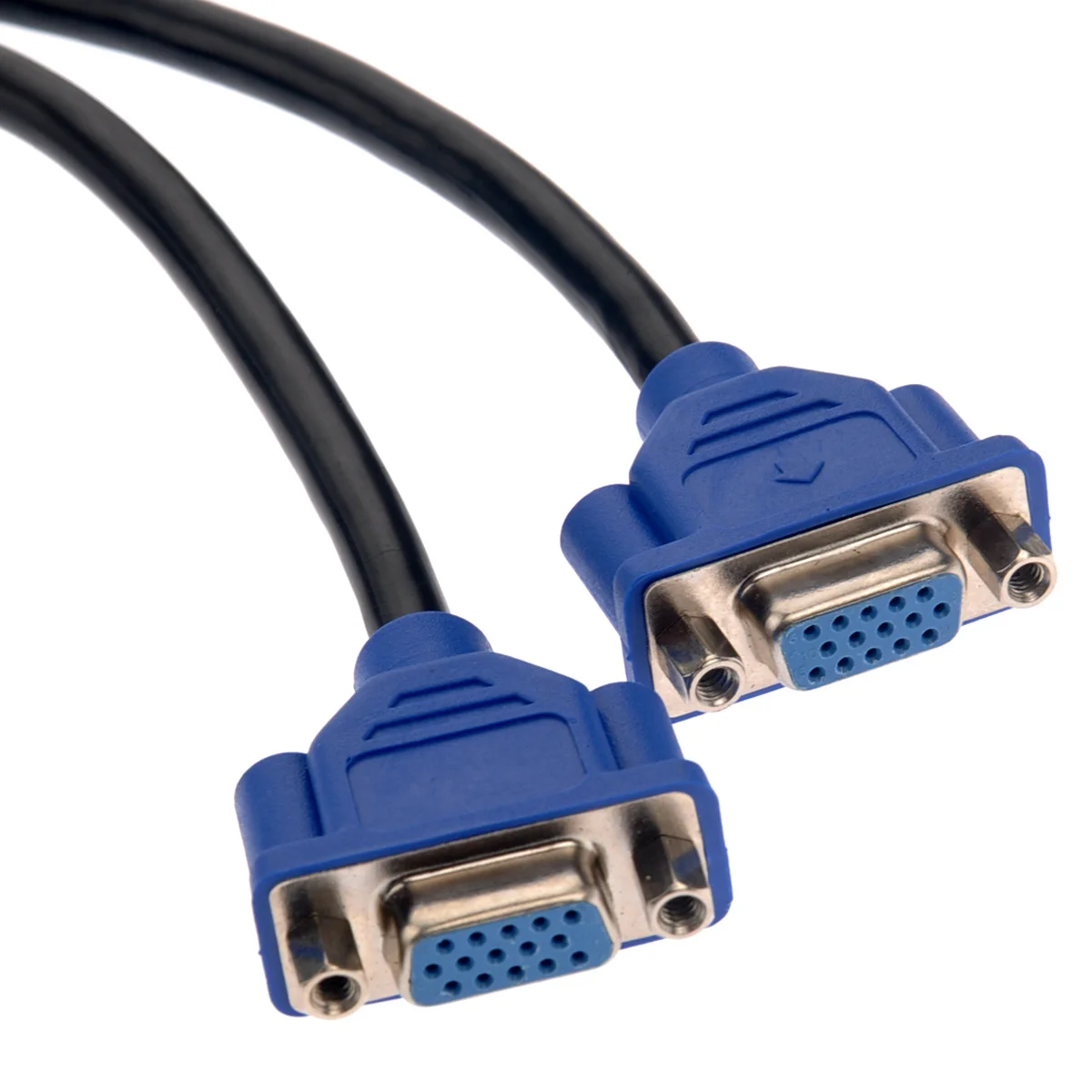 

-59 59-Pin Male to Dual Vga Female Y Splitter Adapter Cable Black Blue for Thinkcentres Omninos Suncomputers