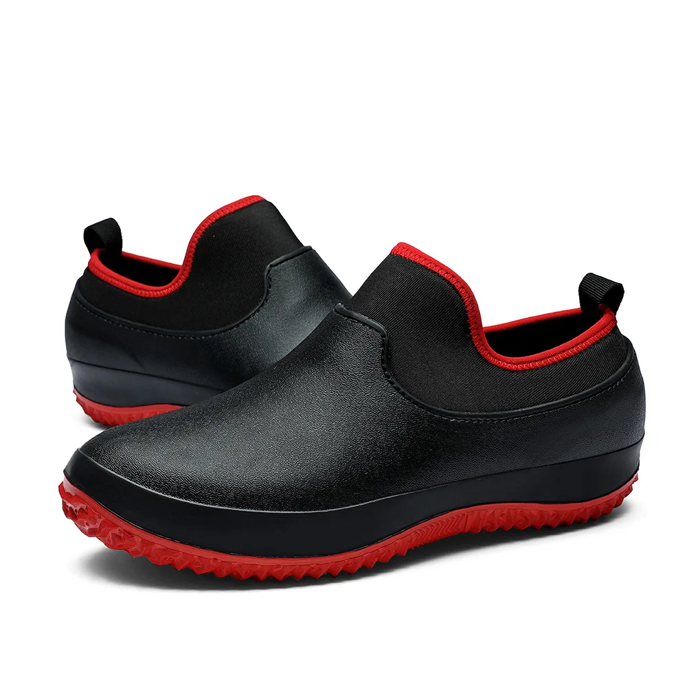 Unisex Waterproof Slip-On Work Shoes Non-Slip Rubber Sole Kitchen Garden Chef Footwear Comfortable Easy Clean Daily Work Shoes