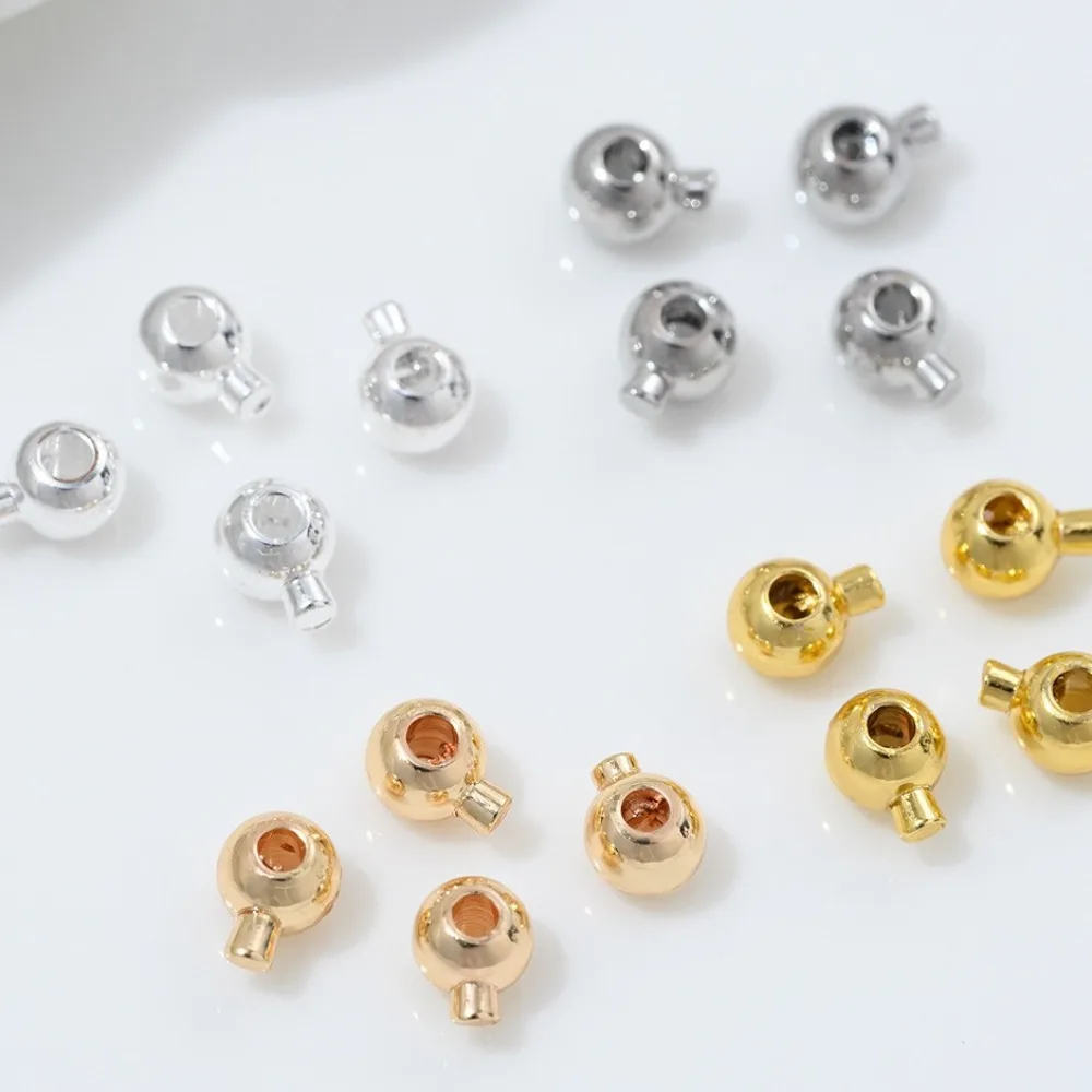 

1 шт., медные застежки, 14-каратное золото, цвет 3 мм, мини-пряжка с фиксированным позиционированием, пряжка «сделай сам», аксессуары для пряжек с зажимом из бисера