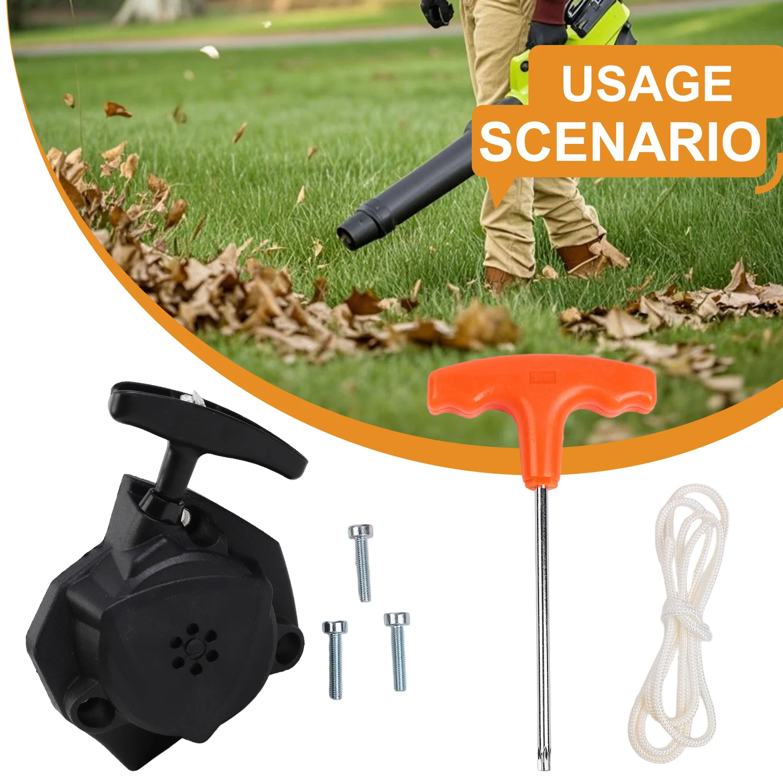 Blower Replacement Kit As Shown Recoil Starter Kit Easy Installation Wrench Heavy-Duty Construction For Echo EB250