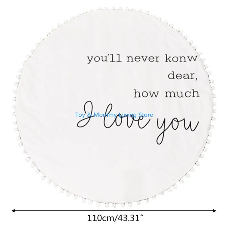 Y1QF الطفل للعب حصيرة الزحف السجاد غرفة الاطفال بساط الأرضية لوحة ألعاب مستديرة حصيرة غرفة نوم الطفل الحضانة الديكور التصوير Pr #6