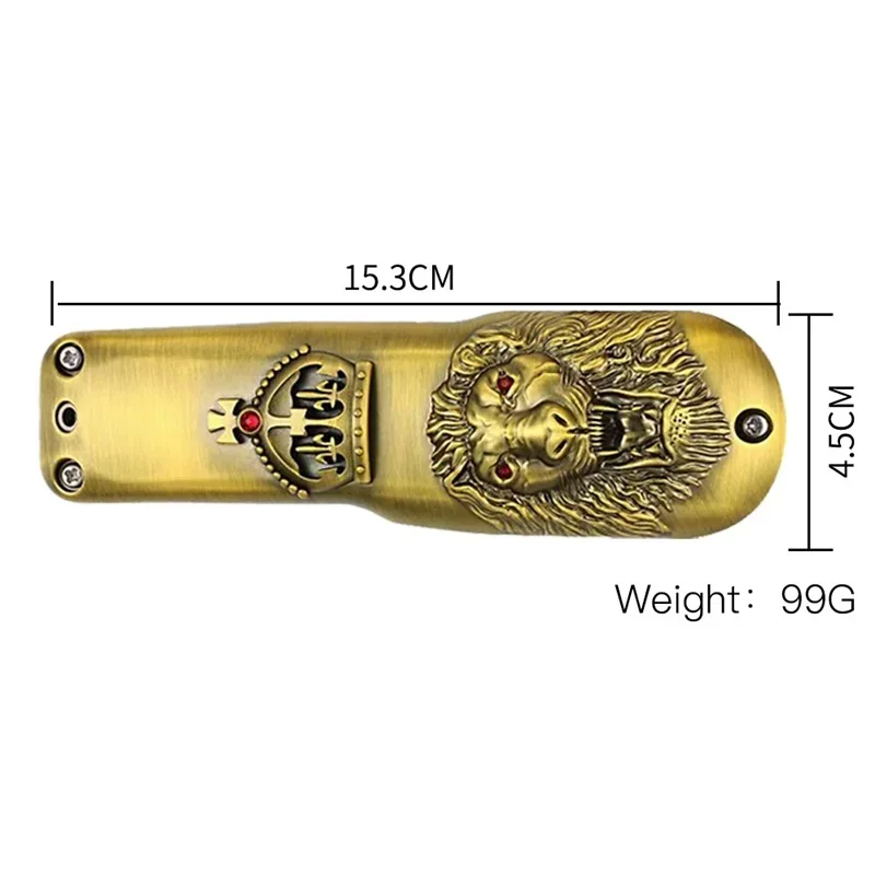 Barbershop Hairdressing Zinc Alloy Lion Head Retro Gradient Oil Head Clipper Lid Refit Shell Clipper Cover For Wahl Clippers