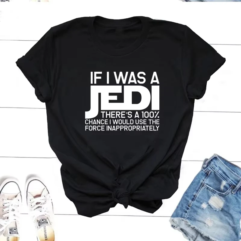 إذا كنت جيدي طباعة تي شيرت القطن قصير الأكمام Harajuku فيلم التلفزيون تي شيرت للنساء الجولة الرقبة تيز للجنسين ملابس الشارع الشهير