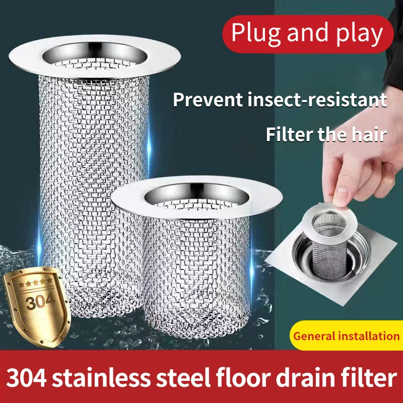 Drain Cover Fine Mesh Multi Size Kitchen Bathroom Accessories Sink Filter Filter Screen Anti-clogging Wholesale Sink Plug