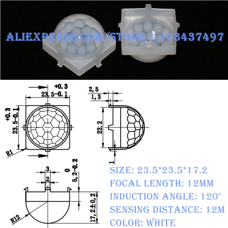 1Pcs/Lot  PIR Optical Fresnel lens for Human Body Pyroelectric infrared Sensing Sensor