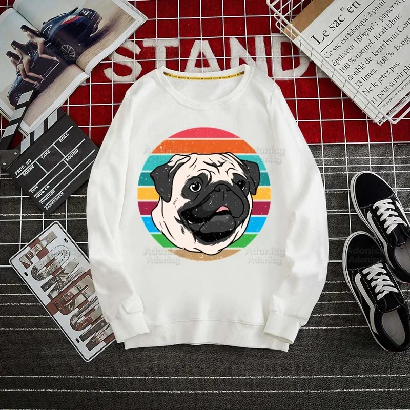 Pug Anatomy Men Hoodie Autumn Hip Hop Streetwear Cute Cartoon Dog Pet Men Pullover Sweatshirts Hoodies Mens Hoodie Male