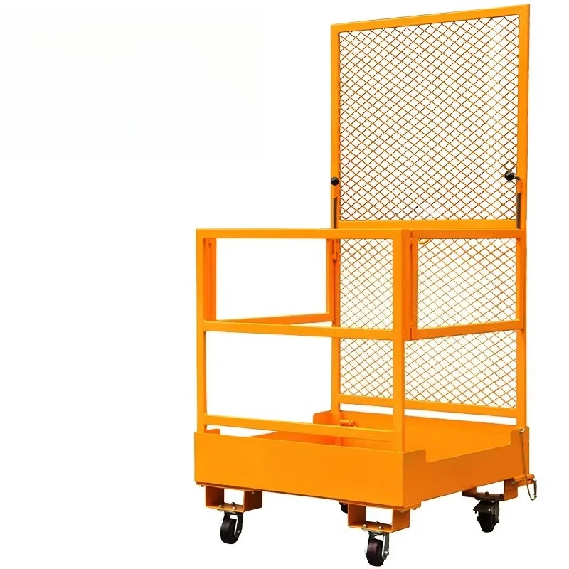 300KG Forklift Supporting Human Lifting Safety Platform Full Protective Fence New Heavy Duty Cage Design Safe Barrier Structure
