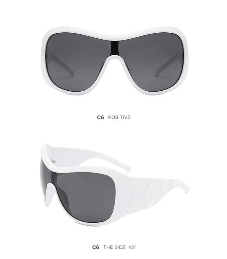 Vintage Square One Piece Shield Y2K Sonnenbrille für Frauen Neue Mode Rot Schwarz Farbverlauf Sexy Sonnenbrille Damen Oversize Shades – Detail 21