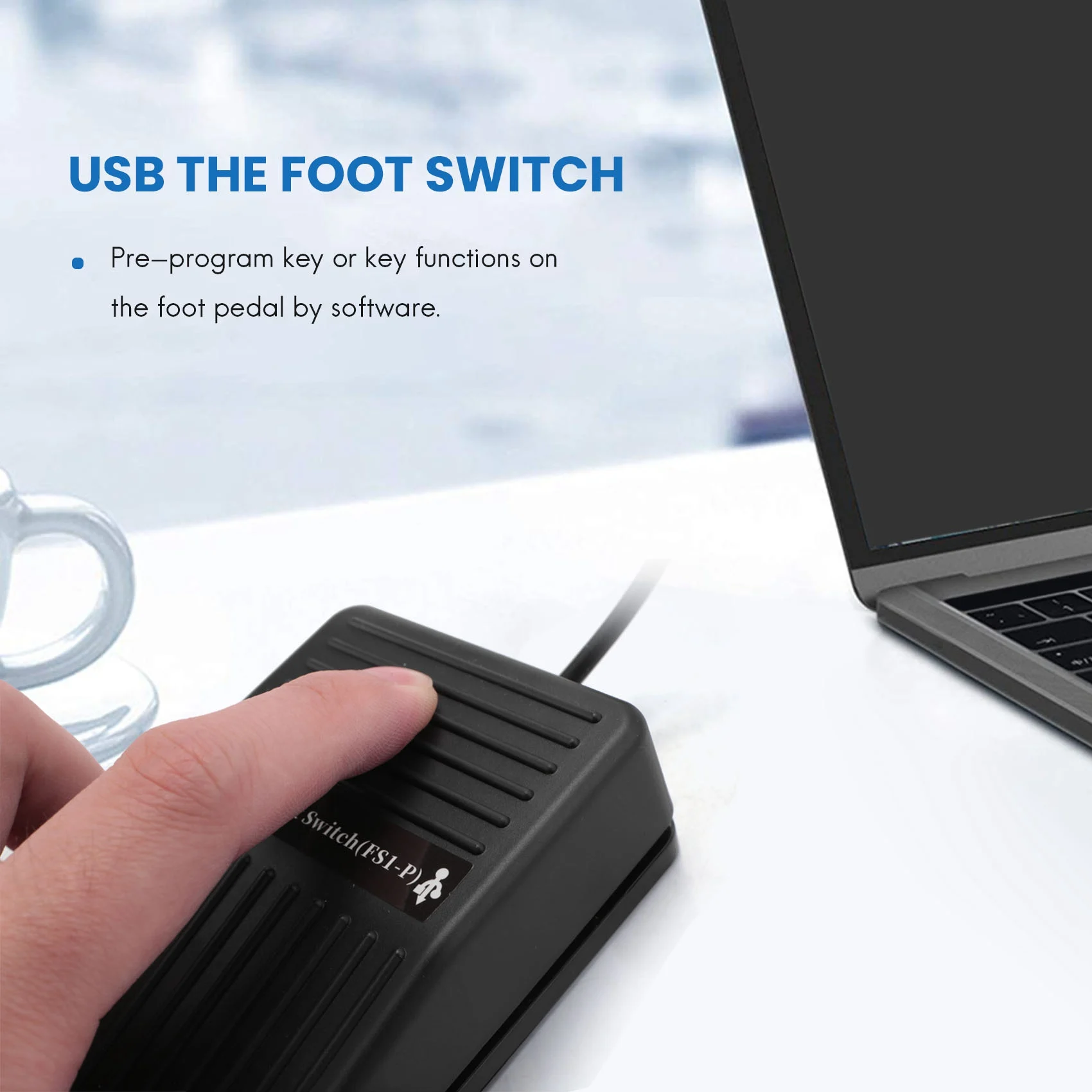 دواسة لوحة المفاتيح مفتاح سفلي USB للكمبيوتر الشخصي