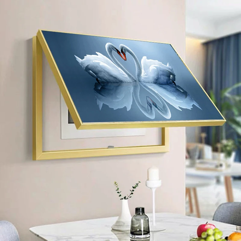 Decorative Hanging Painting of Meter Electric Box Covers Modern Minimalist Home Living Room Wall Art Poster Mural With Frame