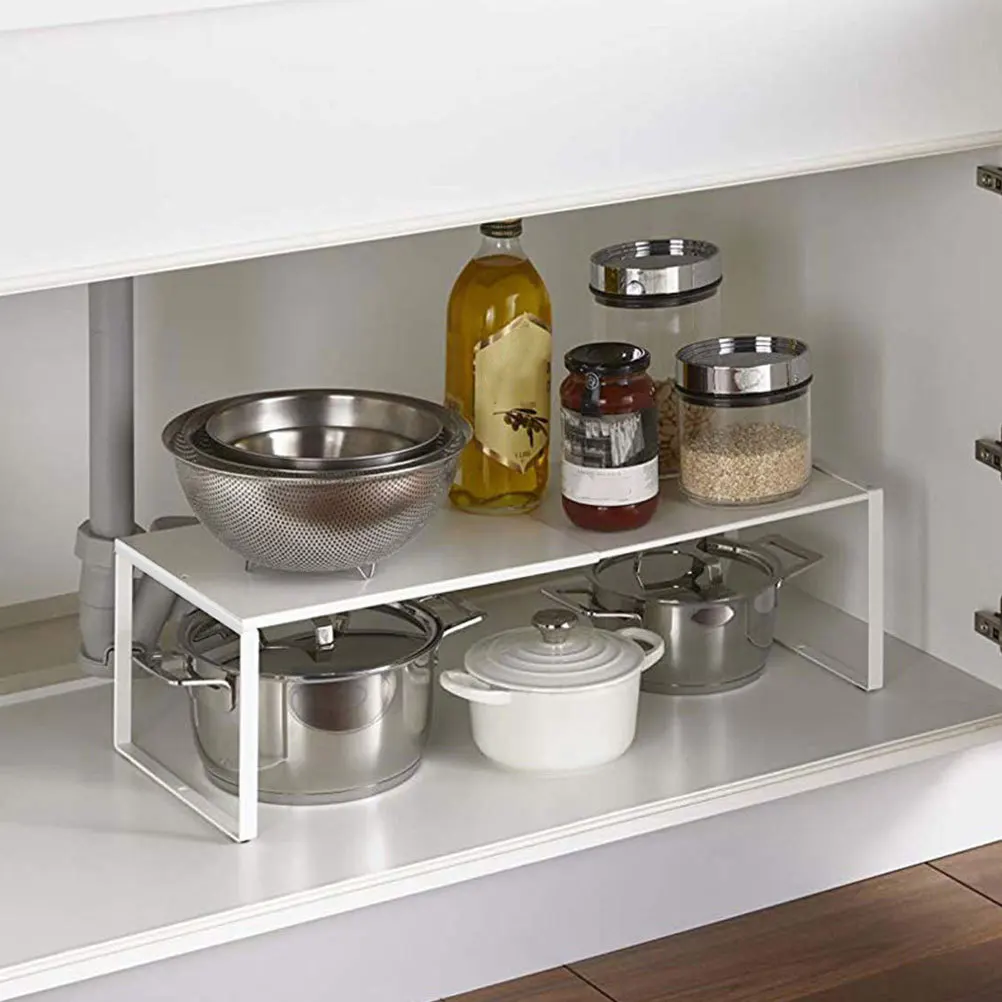 

Retractable Shoes Rack Iron Home Organizer White Adjustable Storage for Kitchen Bedroom Balcony Shoes Holder