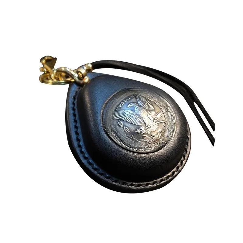Motorcycle induction key bag Harley breakthrough Street Fighter Road King handmade cowhide fat retro key cover