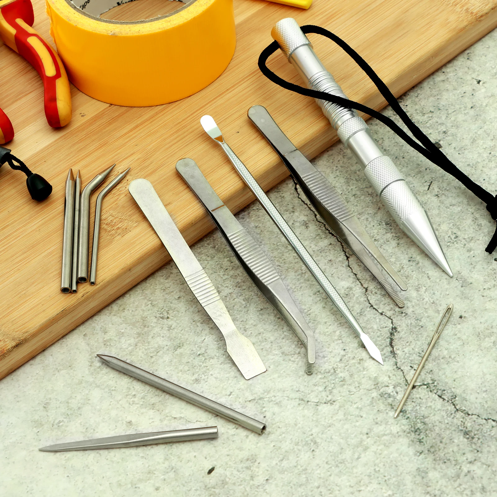 14Pcs Paracord Knotter Tools Aviation Aluminium Paracord Stitching Needle and Smoothing Tool DIY Bracelet Paracord Weaving Tool