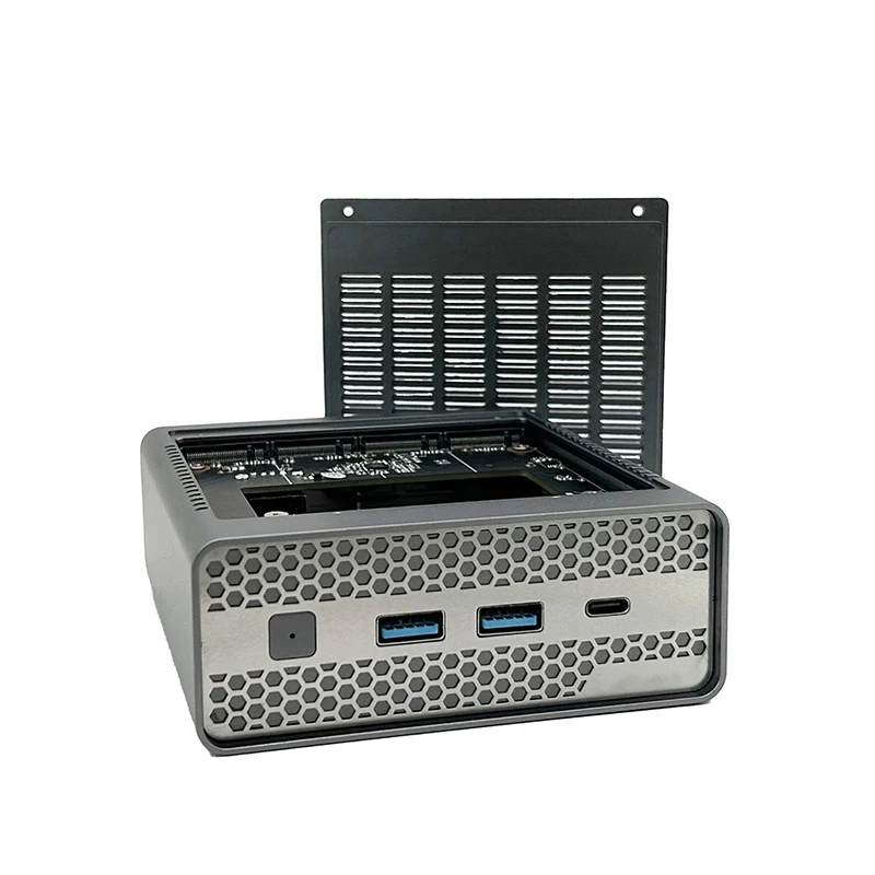 N100 Mini PC NAS Storage Server M.2 NVMe PCIe 3.0 X1 Slot Desktop Computer for Home Industrial Office Use