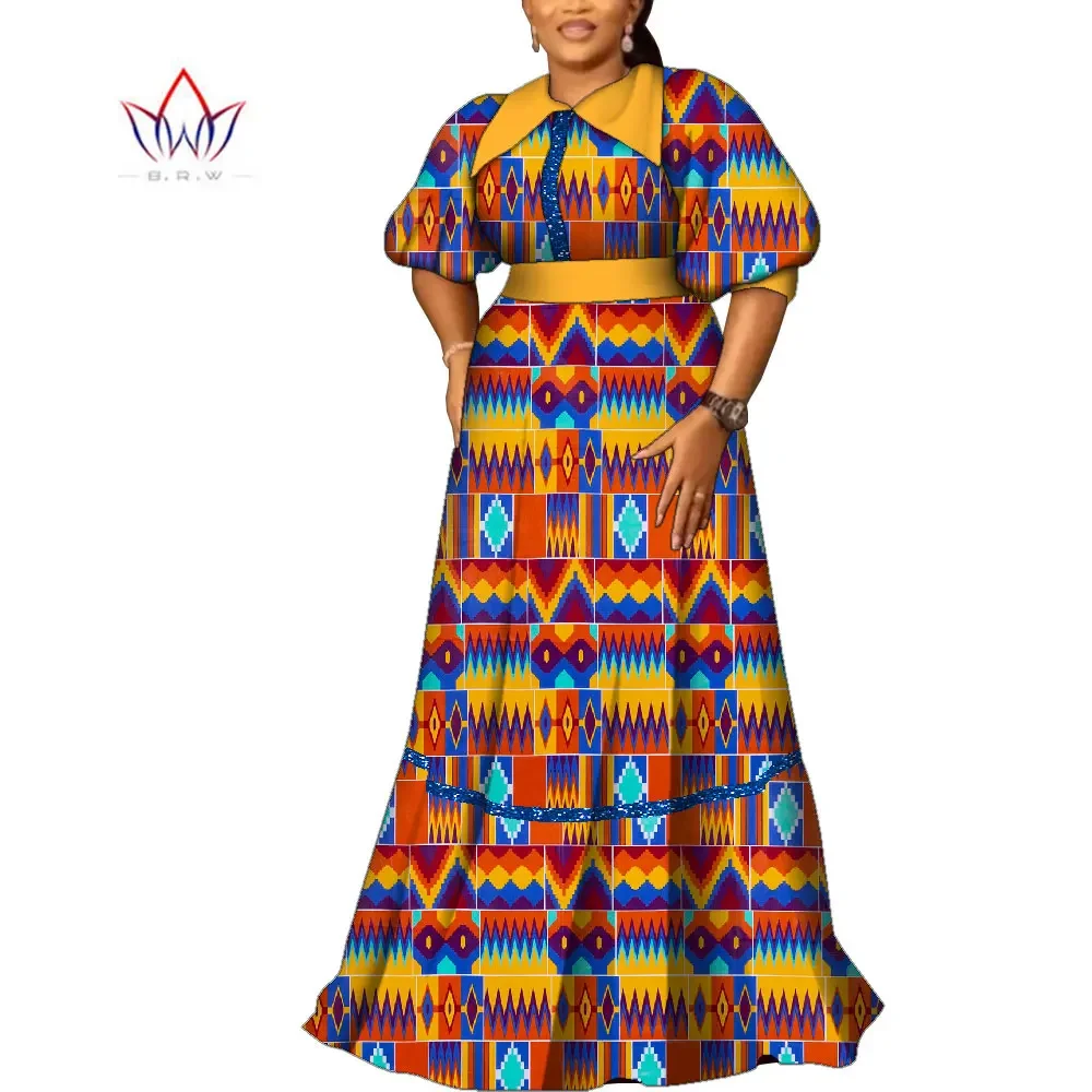 BintaRealWax African Dresses New Arrival Floor Length Women Formal Occasion Dress Africa Evening Gowns for Women WY10043