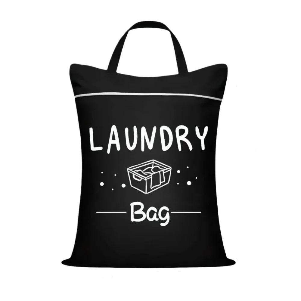 

Solid Color Travel Clothing Storage Bag Large Capacity Waterproof Handheld Wash Bag with Handle Zipper Toiletry Organizer Case