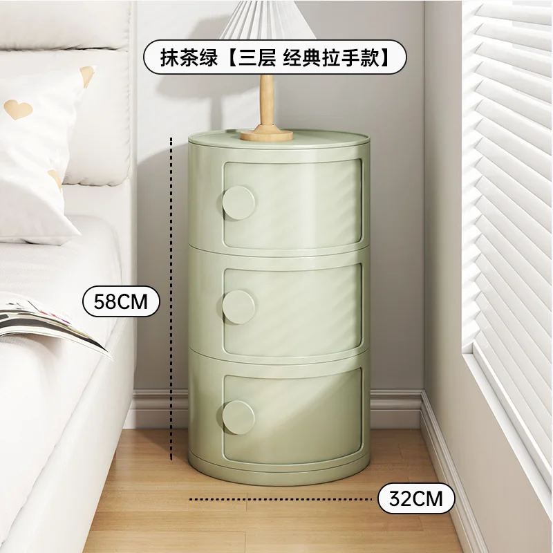 

Bedside cabinet, small household bedroom shelf, simple and modern storage cabinet, replacing artifact, new round design