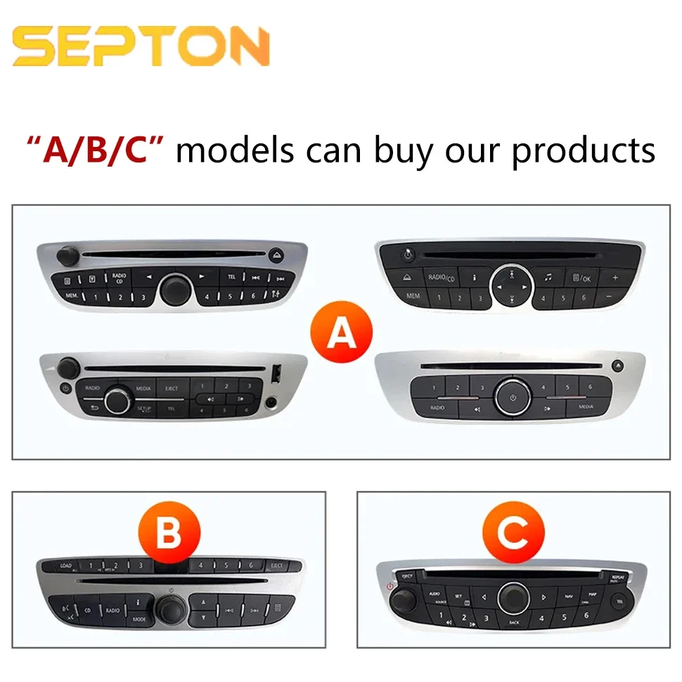 SEPTON Android12 Car Radio for Renault Megane 3 Fluence Samsung SM3 2008-2014 Wifi Carplay Android Auto GPS Car Video Player