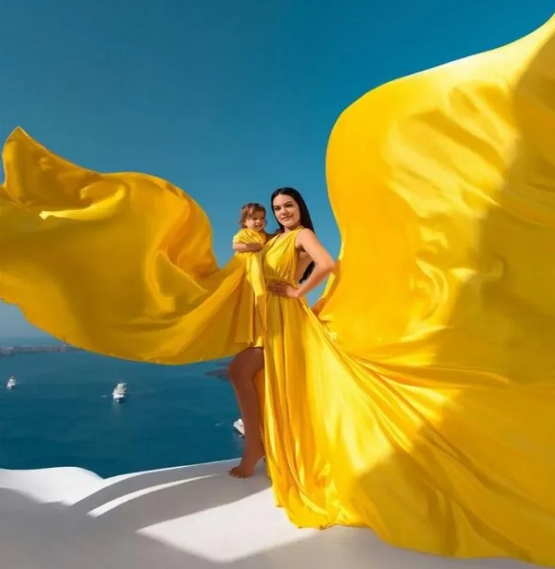 

2026 Gold Backless Satin Beach Evening Dress Halter Split Prom Party Gown With Long Train Photography Robe De Soiree