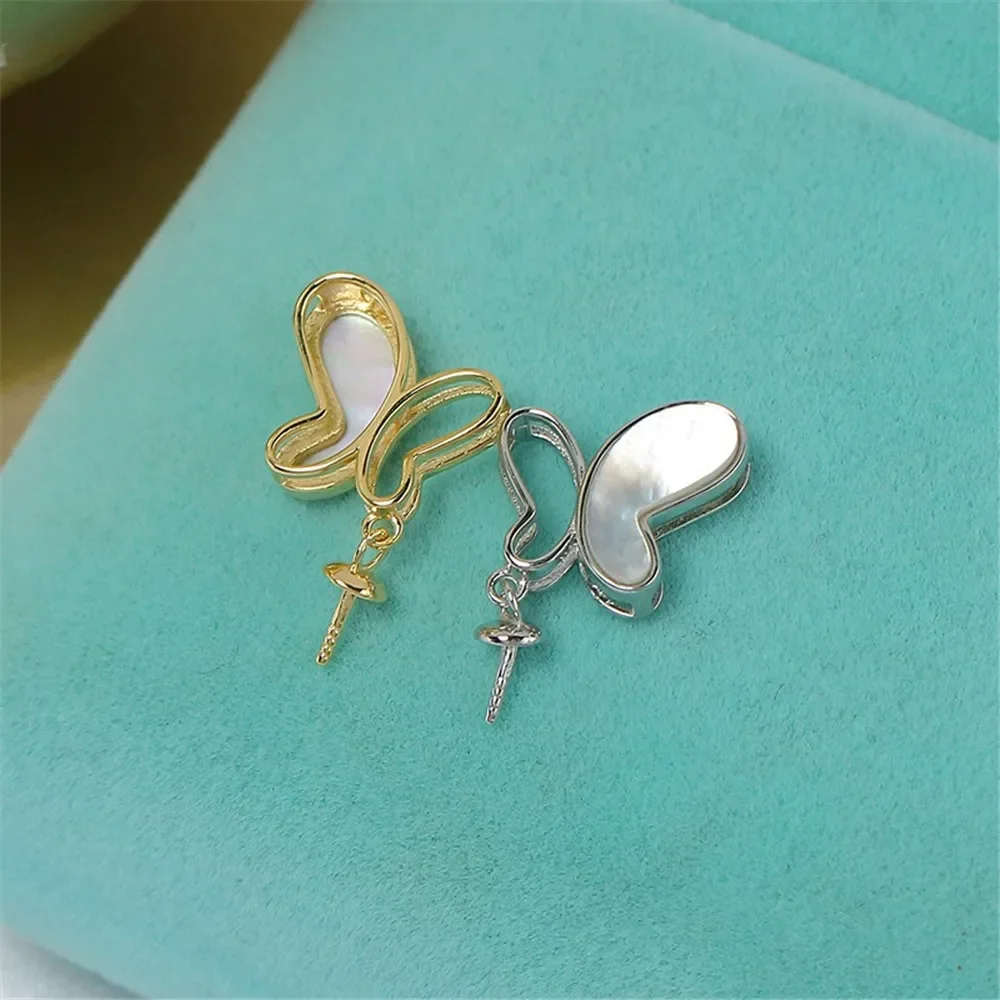 

Подвеска из стерлингового серебра 925 пробы с жемчугом, DIY пустая ободок, чашка, ювелирные изделия для рукоделия, фурнитура для подвески с полыми зубцами